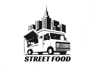 Логотип уличной еды для стоков