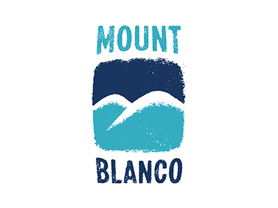 Ski mountain logotype Mount Blanco