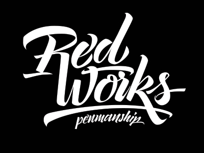 Red Works penmanship