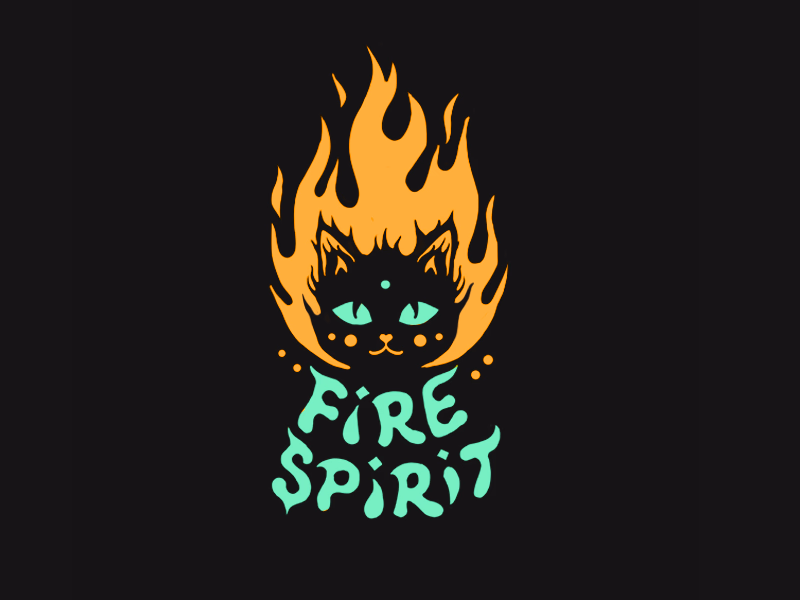Fire spirit Cat
