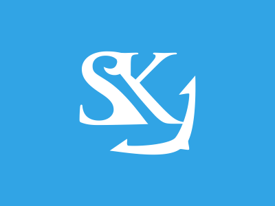 Sk anchor monogram