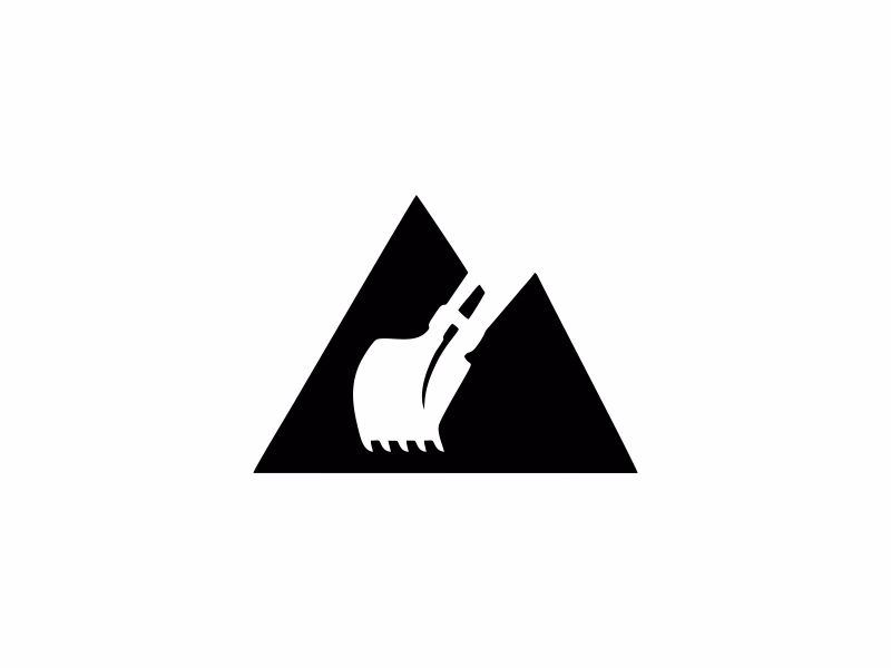 Mountain excavator logo