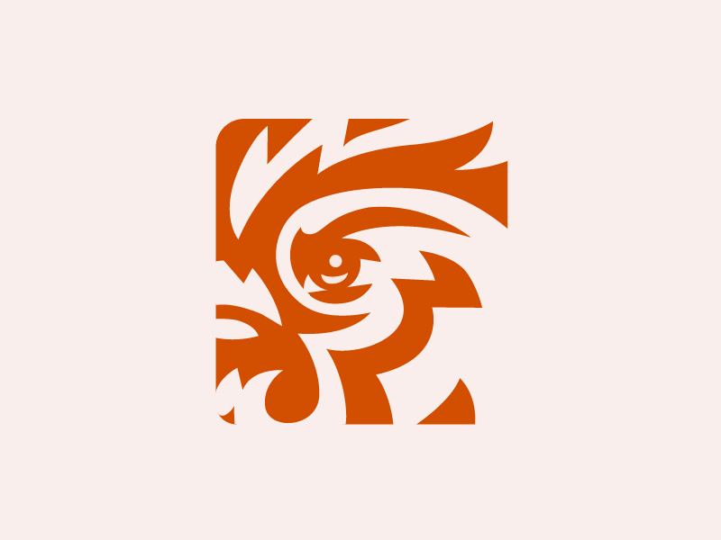 Red rooster logo concept