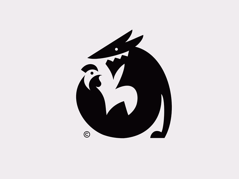 Лиса и куриный хвост