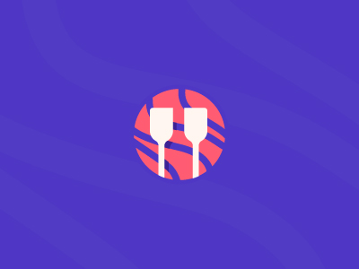 Wine Glass Modern logo design