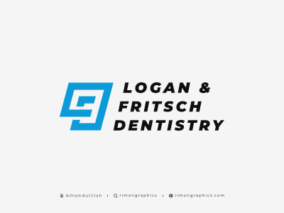 Letter L F Dentistry Logo