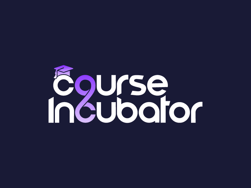 Course Incubator Typography Logo Design Concepts