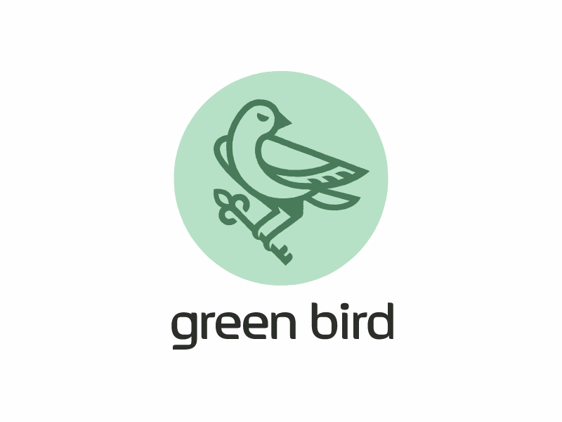 green bird