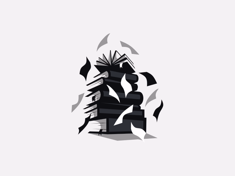 Books and Falling Papers lb