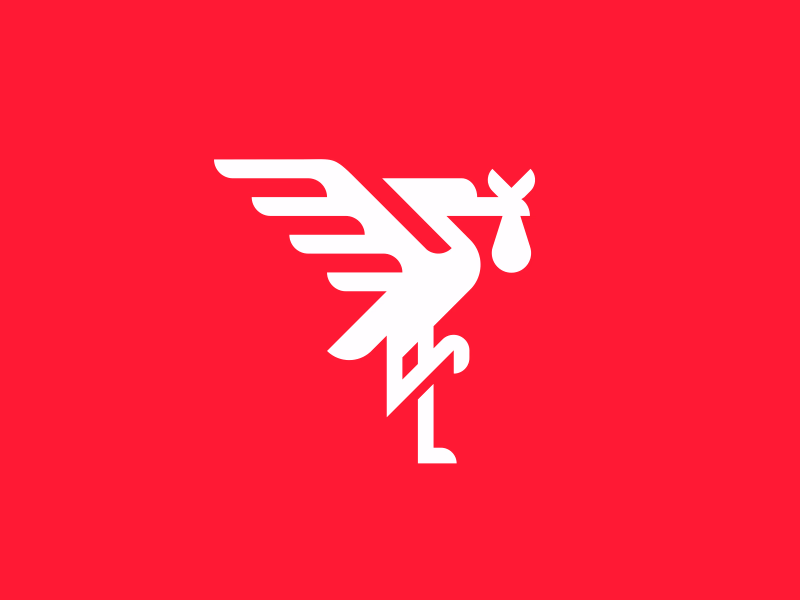 Geometric Stork Deliver Baby