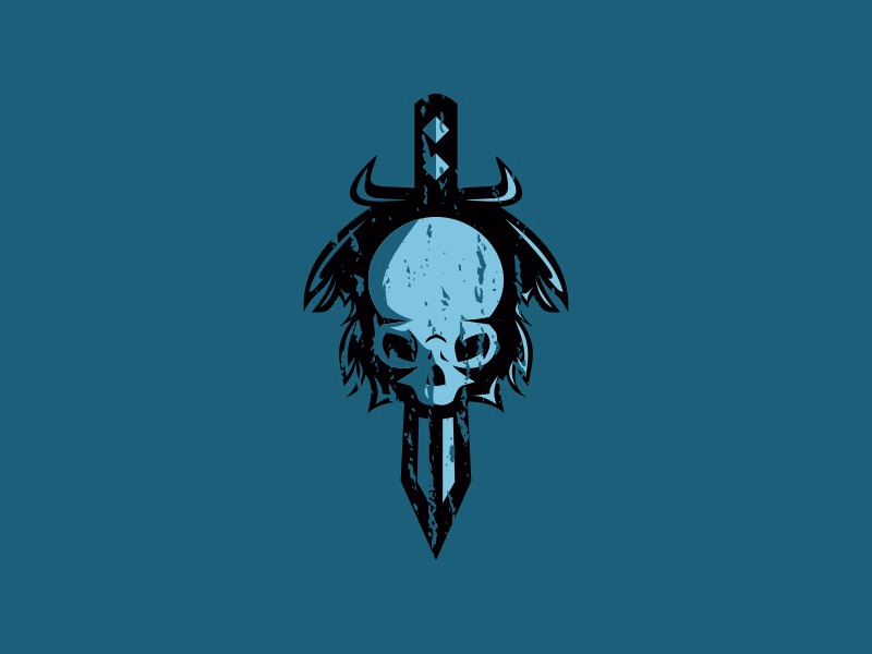 Skull sword logo