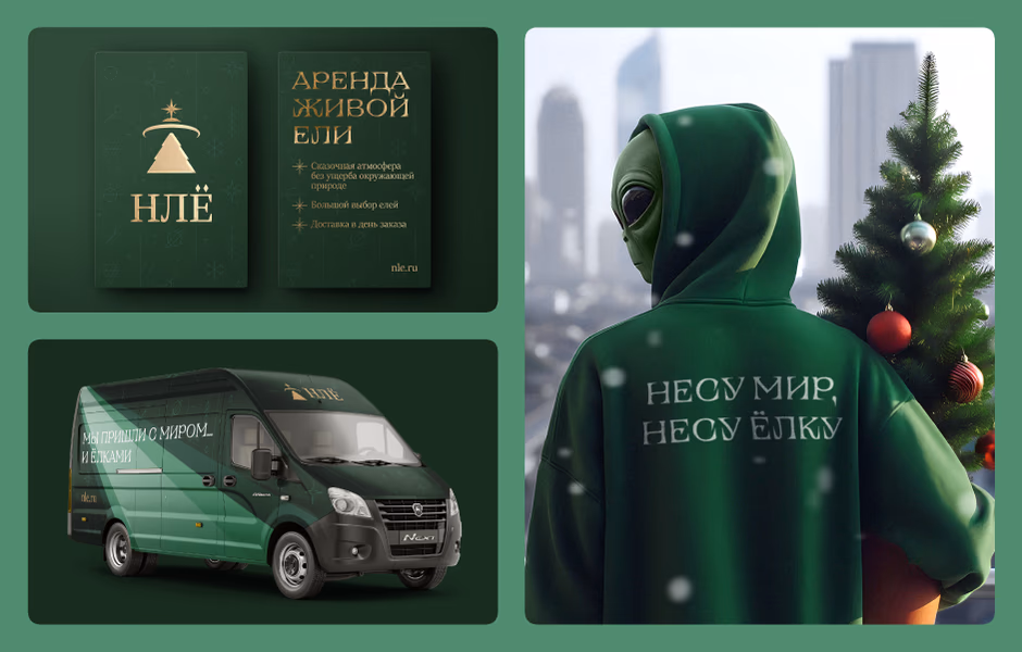 НЛЕ новогодние летающие елки presentation