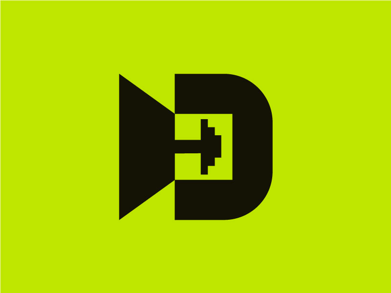 Letter D Cemera and Dumbbell