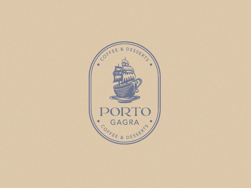 Лого для кофейни на берегу моря