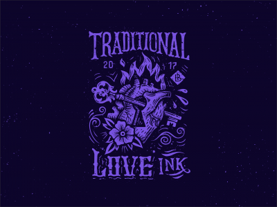 Traditional love ink