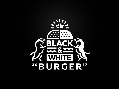 Black and wihite burger