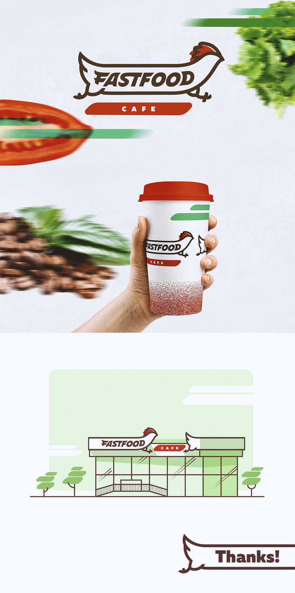 Fastfood cafe presentation