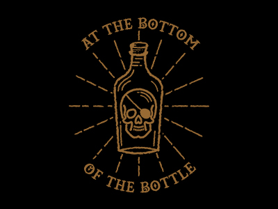 At the bottom of the bottle