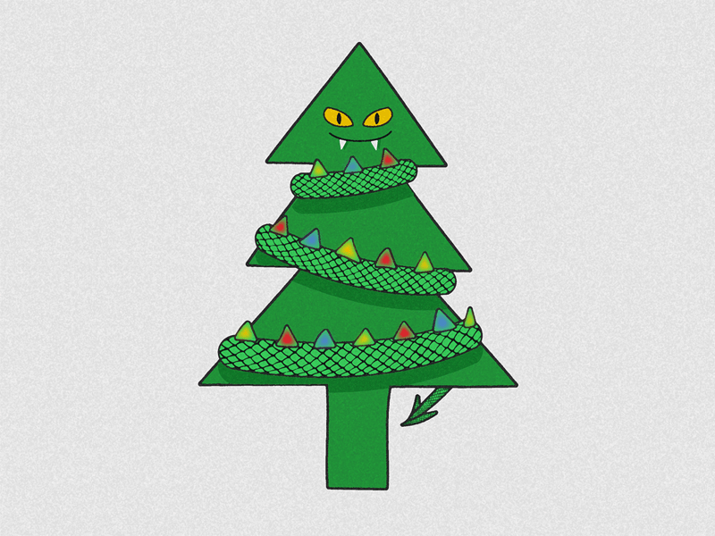 Новогодняя змеель