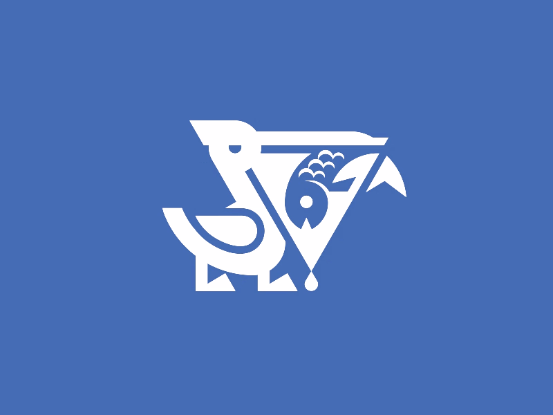 Пеликан и рыбка