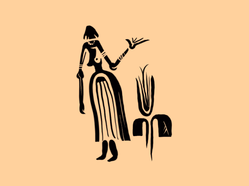 Женщина и цветок