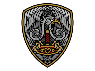 Celtic eagle and hammer