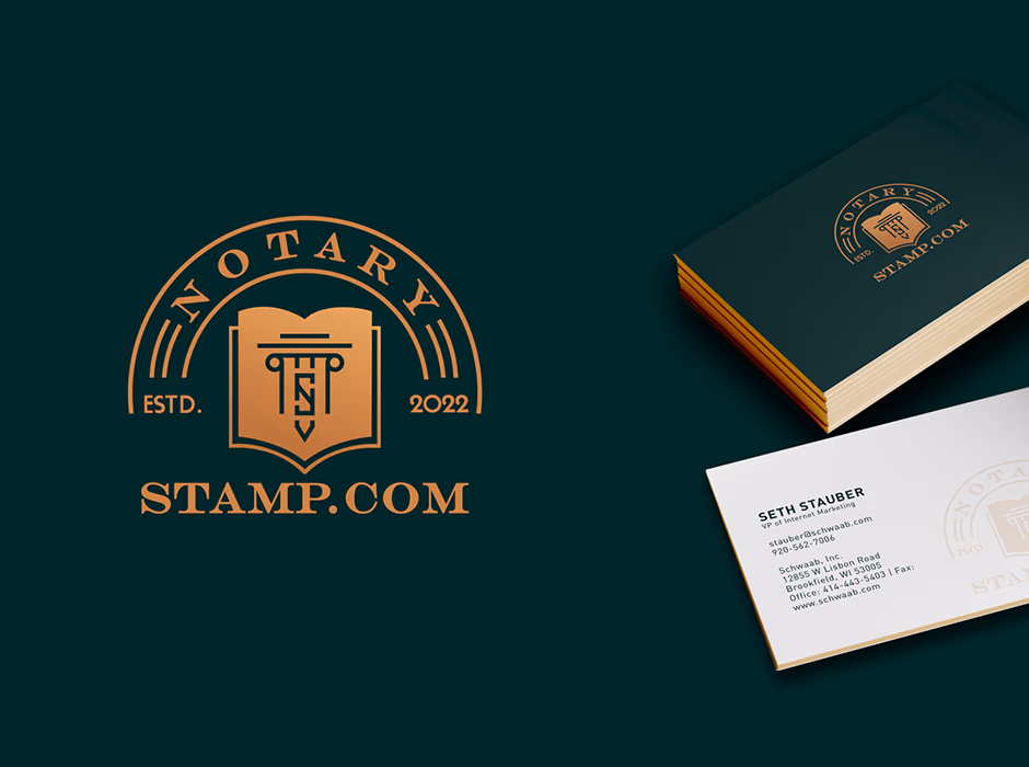 Notary stamp presentation