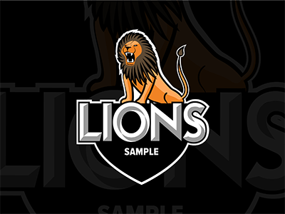 LIONS sport team logotype