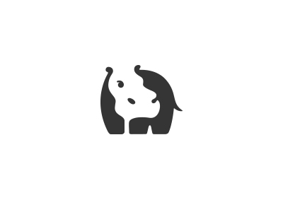 Negative space hippo