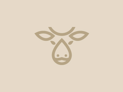 Cow and Milk Logo