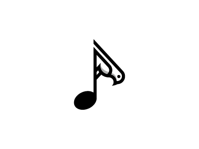 Bird and Music Note Logo