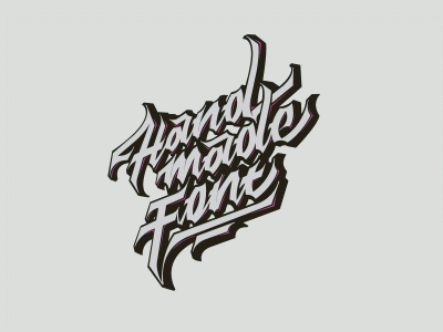 Hand made font
