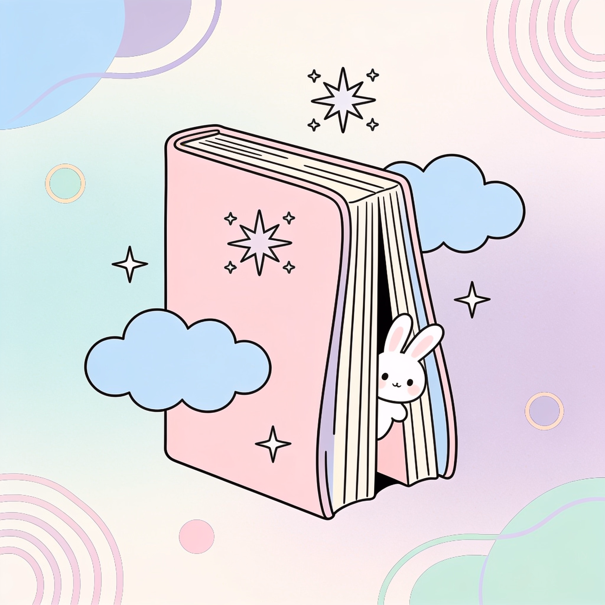 Design a logo that incorporates hand-drawn elements for a whimsical children's bookstore named Storybook Haven. Use pastel colors to convey a sense of magic and imagination.
