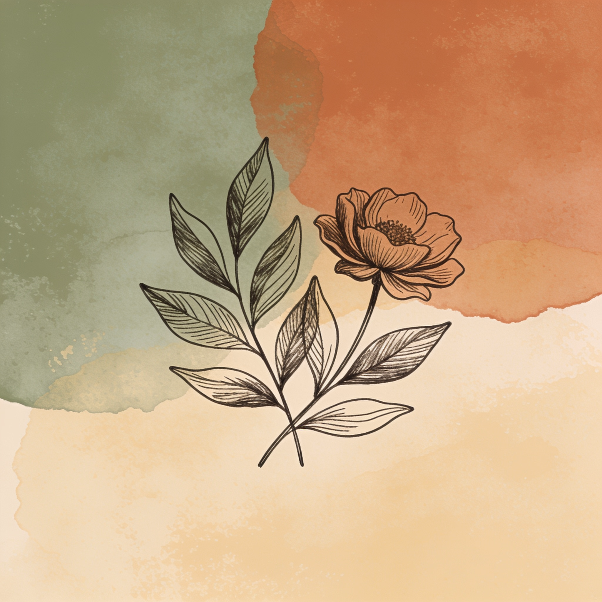 Design a logo using a hand-drawn sketch style for a fictional bohemian clothing brand named Free Spirit Threads. Incorporate elements of nature, such as leaves or flowers, to emphasize a connection to the earth.